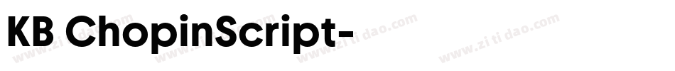 KB ChopinScript字体转换
